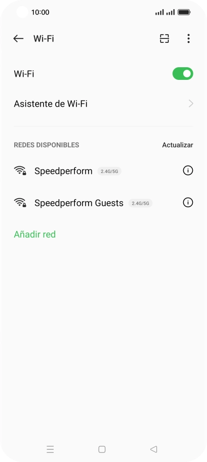Pulsa la red wifi deseada.