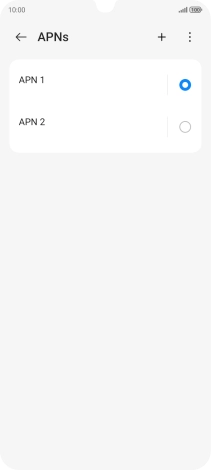 Pulsa en el campo junto a la conexión de datos para activarla.