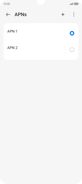 Pulsa en el campo junto a la conexión de datos para activarla.