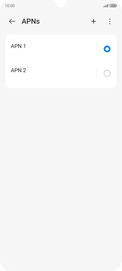 Pulsa en el campo junto a la conexión de datos para activarla.