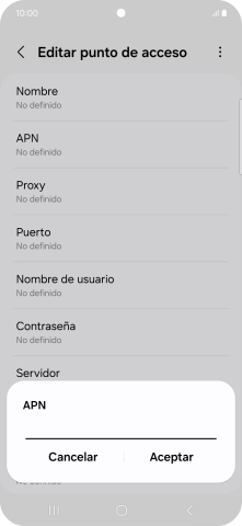 Introduce airtelwap.es y pulsa Aceptar.