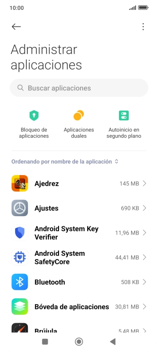 Pulsa la app deseada.