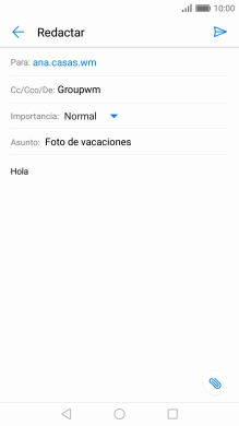 Pulsa el icono de anexos.