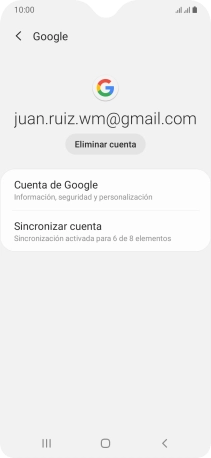 Pulsa Sincronizar cuenta.