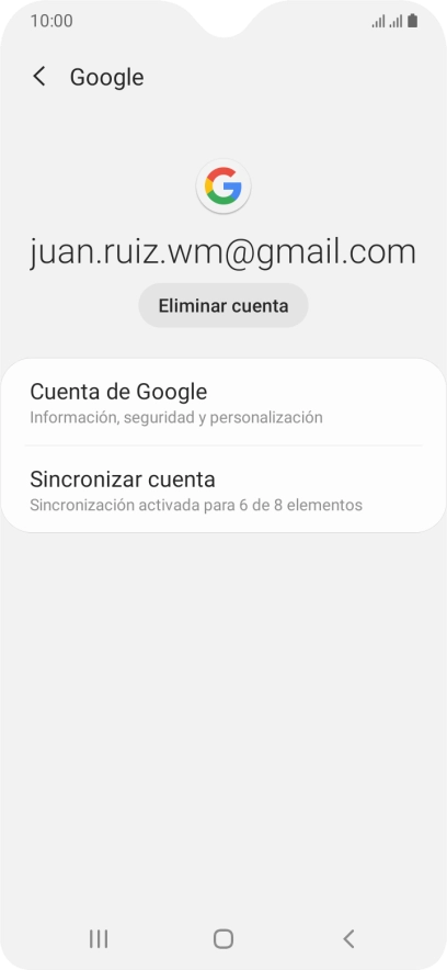 Pulsa Sincronizar cuenta.