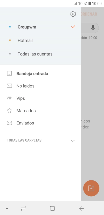 Pulsa el icono de ajustes.