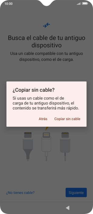 Pulsa Copiar sin cable.