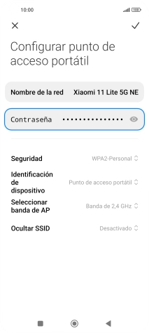 Pulsa Nombre de la red e introduce el nombre deseado de la conexión wifi