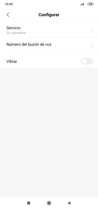 Pulsa Número del buzón de voz.