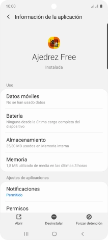 Pulsa Almacenamiento.
