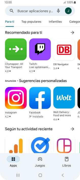 Pulsa el icono de perfil.