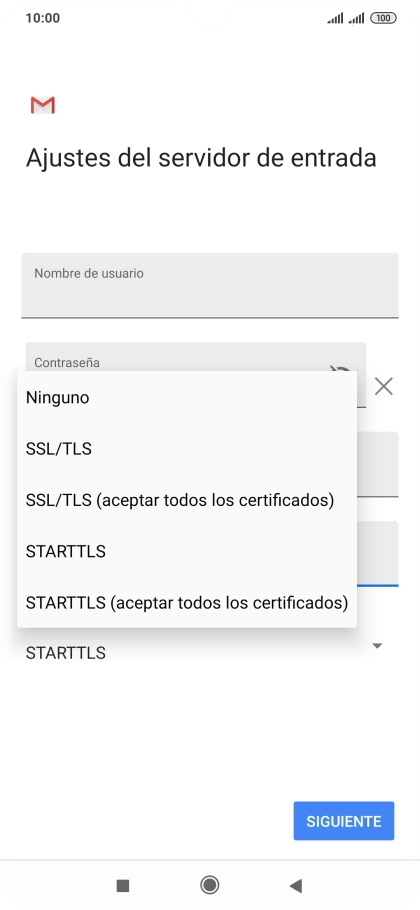 Pulsa Ninguno para desactivar la función.