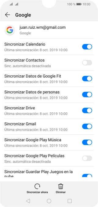 Pulsa el indicador junto a 