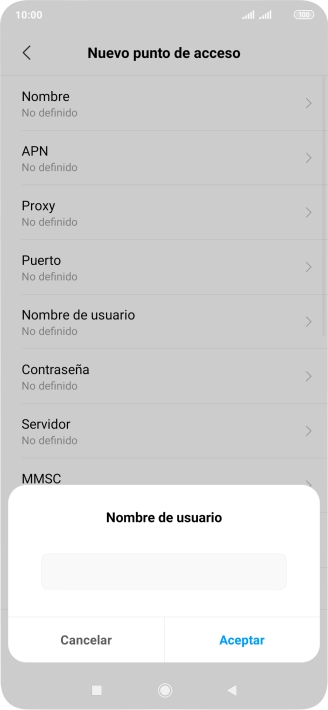 Introduce wap@wap y pulsa Aceptar.