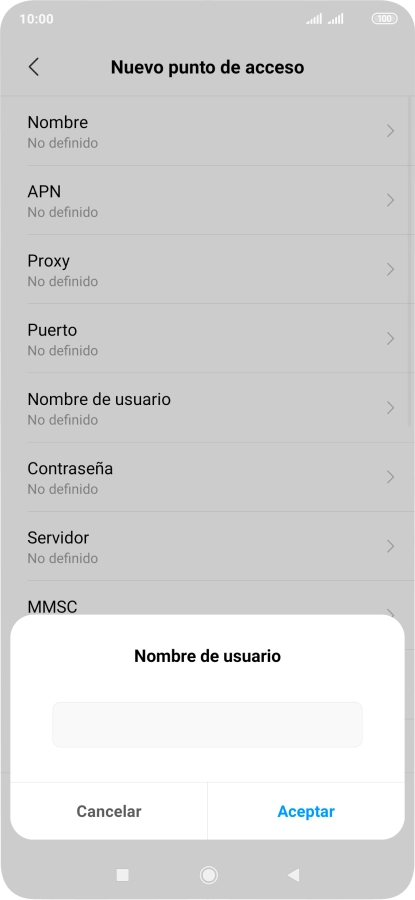 Introduce wap@wap y pulsa Aceptar.