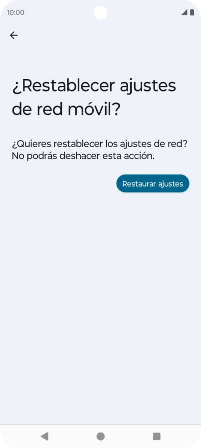 Pulsa Restaurar ajustes.