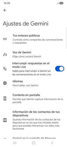 Sigue las indicaciones de la pantalla para seleccionar los ajustes deseados.