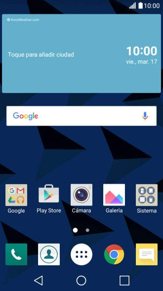 Desliza el dedo hacia abajo desde la parte superior de la pantalla.