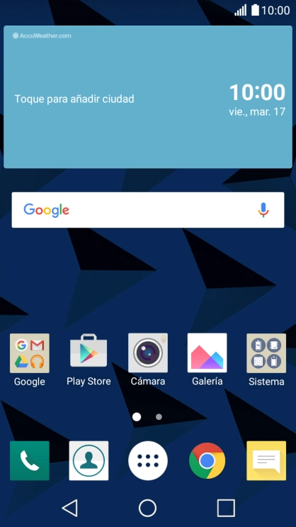 Desliza el dedo hacia abajo desde la parte superior de la pantalla.