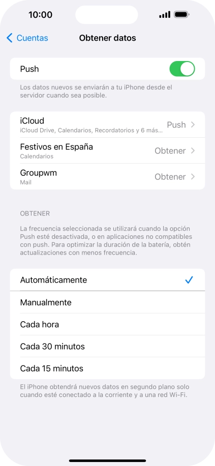 Pulsa el indicador junto a 