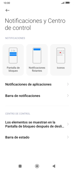 Pulsa Notificaciones de aplicaciones.