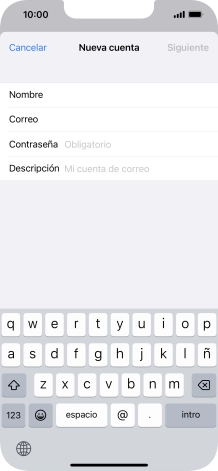 Pulsa Contraseña e introduce la contraseña de tu cuenta de correo electrónico.