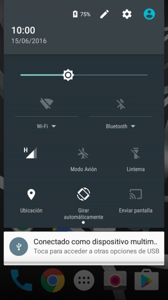 Pulsa Modo avión para activar o desactivar la función.