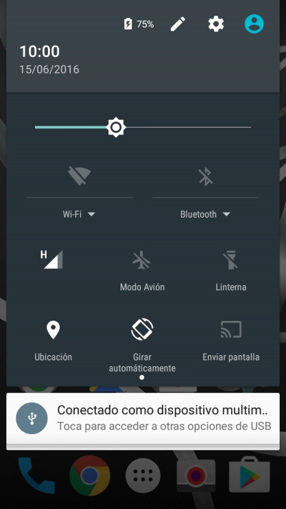 Pulsa Modo avión para activar o desactivar la función.