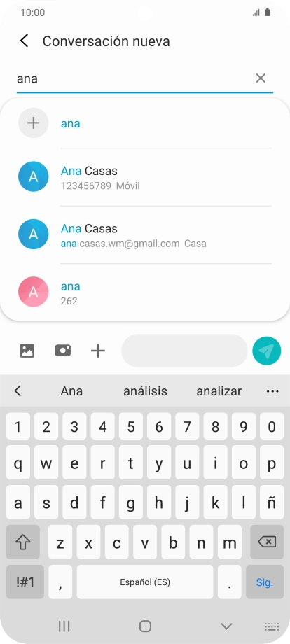 Pulsa el contacto deseado.