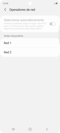 Pulsa la red deseada.