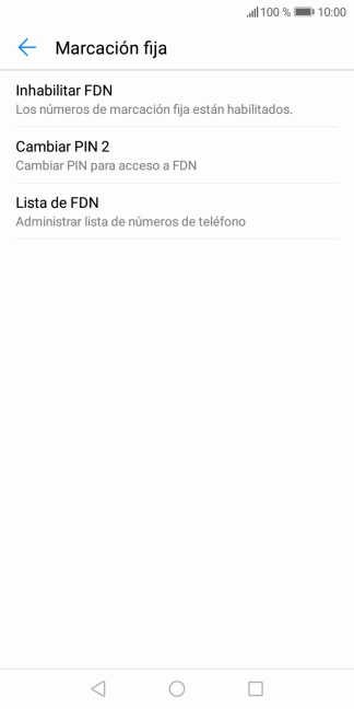 Pulsa Inhabilitar FDN.