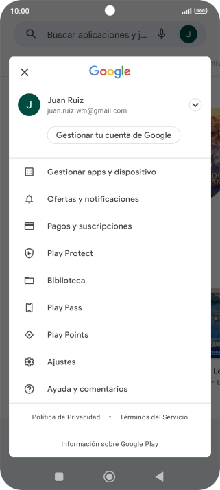 Pulsa Gestionar apps y dispositivo.