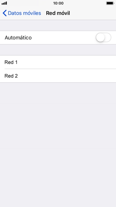 Si desactivas la función, pulsa la red deseada.