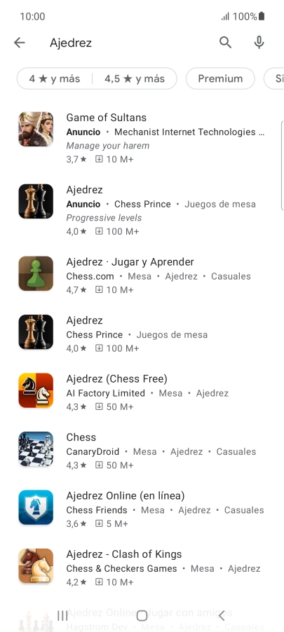 Pulsa la app deseada.
