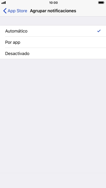Pulsa el ajuste deseado.
