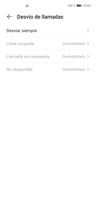 Pulsa el tipo de desvío deseado.