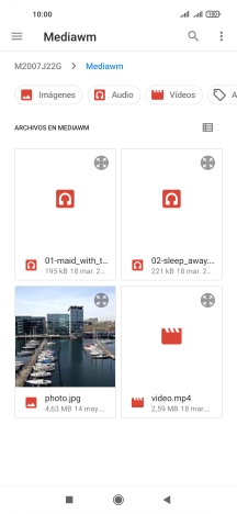 Pulsa el archivo deseado.