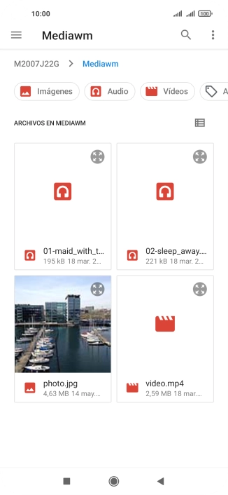 Pulsa el archivo deseado.