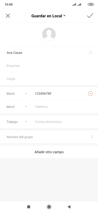 Pulsa el icono de aceptar.