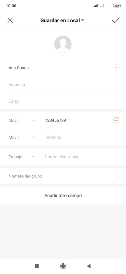 Pulsa el icono de aceptar.