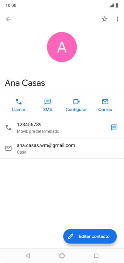 Pulsa el número de teléfono.