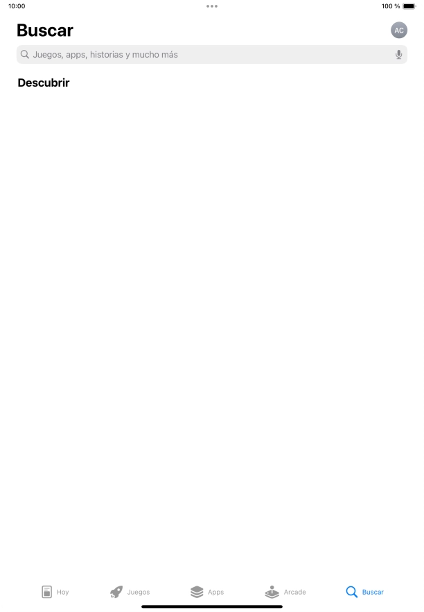 Pulsa en el campo de búsqueda.