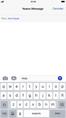 Pulsa el icono de enviar. Pulsa el icono de enviar.