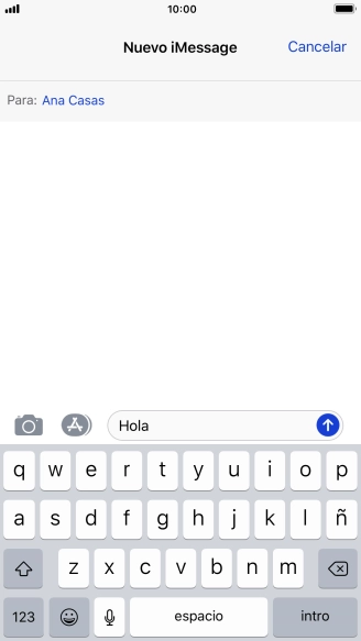 Pulsa el icono de enviar. Pulsa el icono de enviar.