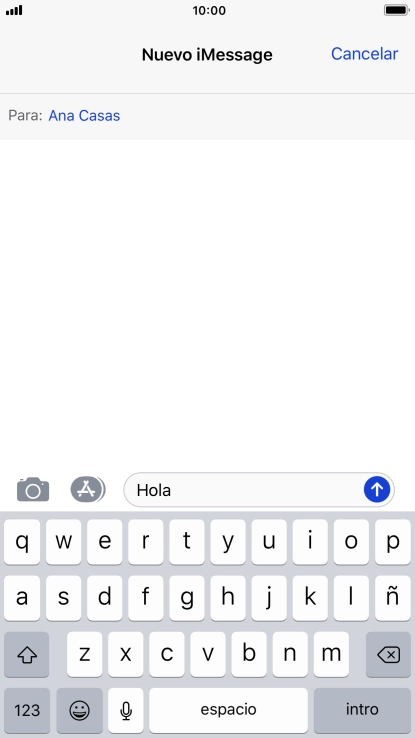 Pulsa el icono de enviar. Pulsa el icono de enviar.