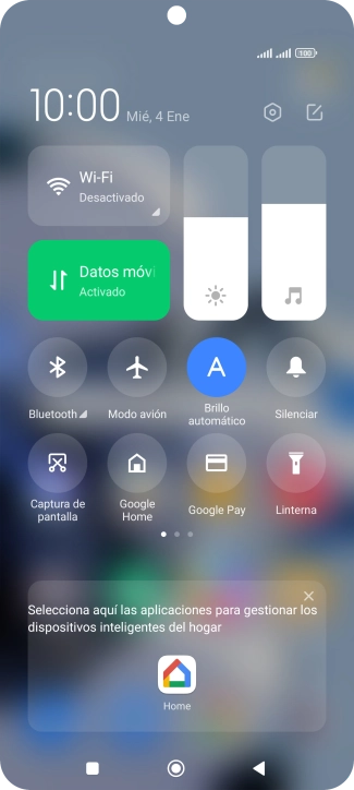 Pulsa Modo avión para activar o desactivar la función.