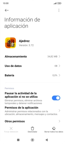 Pulsa la tecla de inicio para terminar y regresar a la pantalla de inicio.