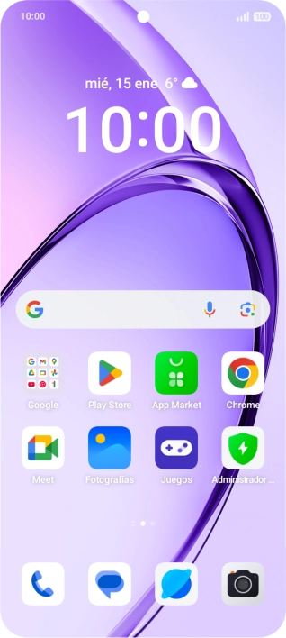 Desliza el dedo hacia arriba por la pantalla.