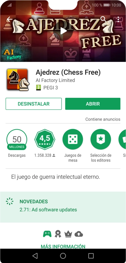 Pulsa DESINSTALAR.