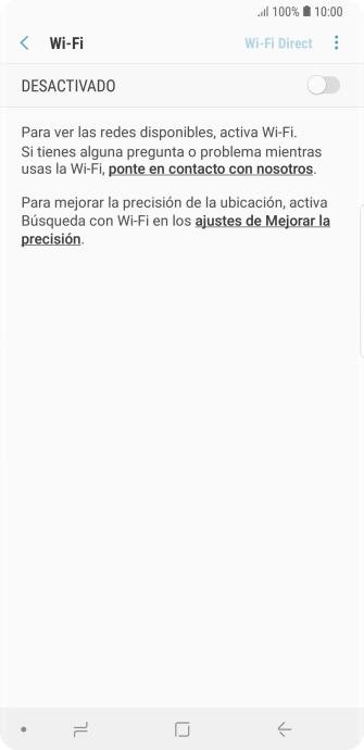 Pulsa el indicador para activar la función.